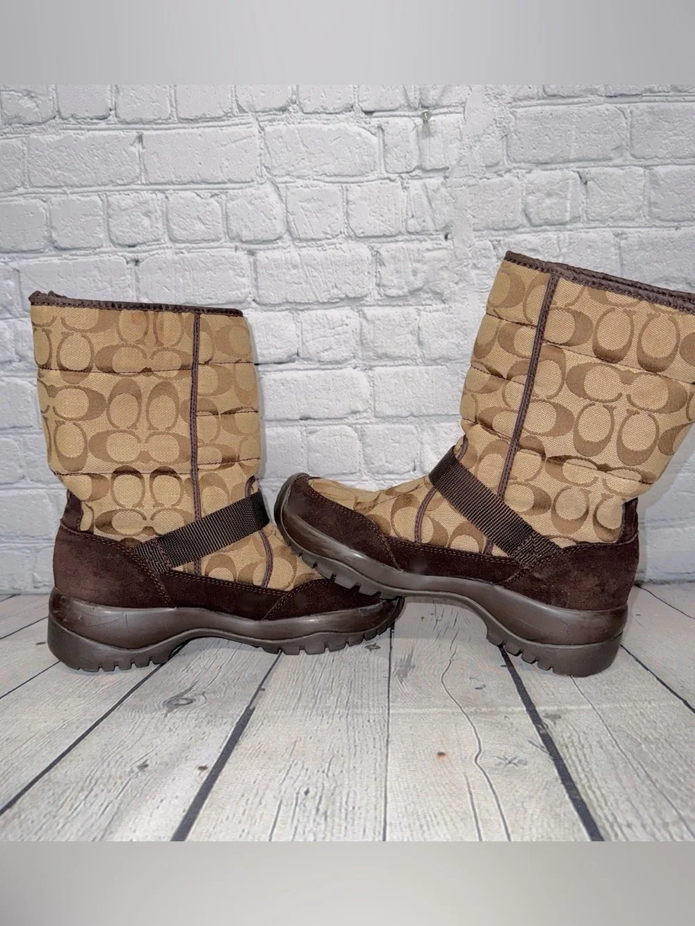 Coach Monogram Winter Boots